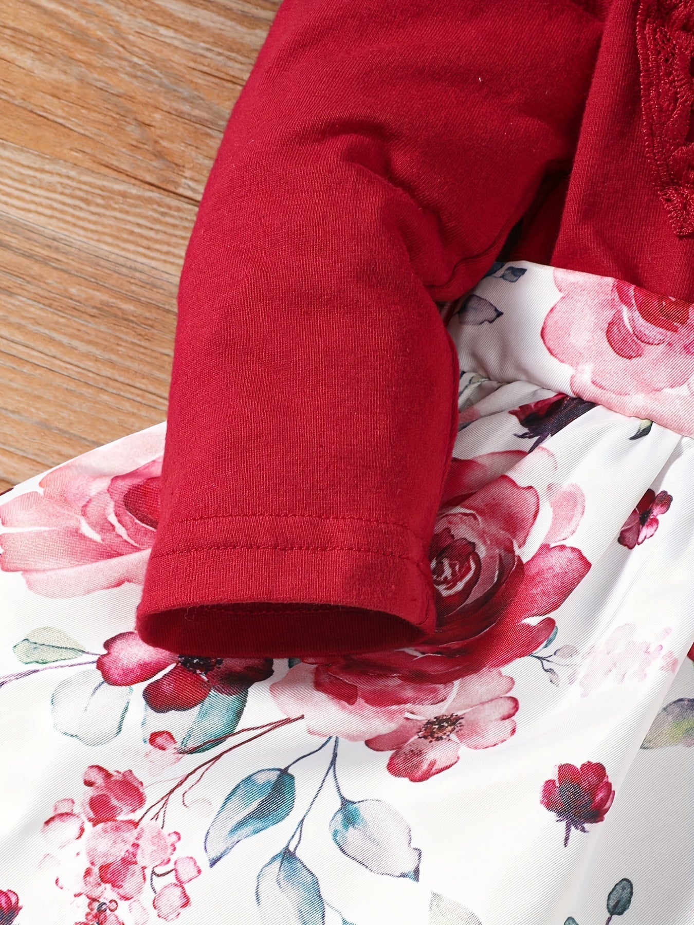 Infant Baby Girls Floral Print Dress Romper