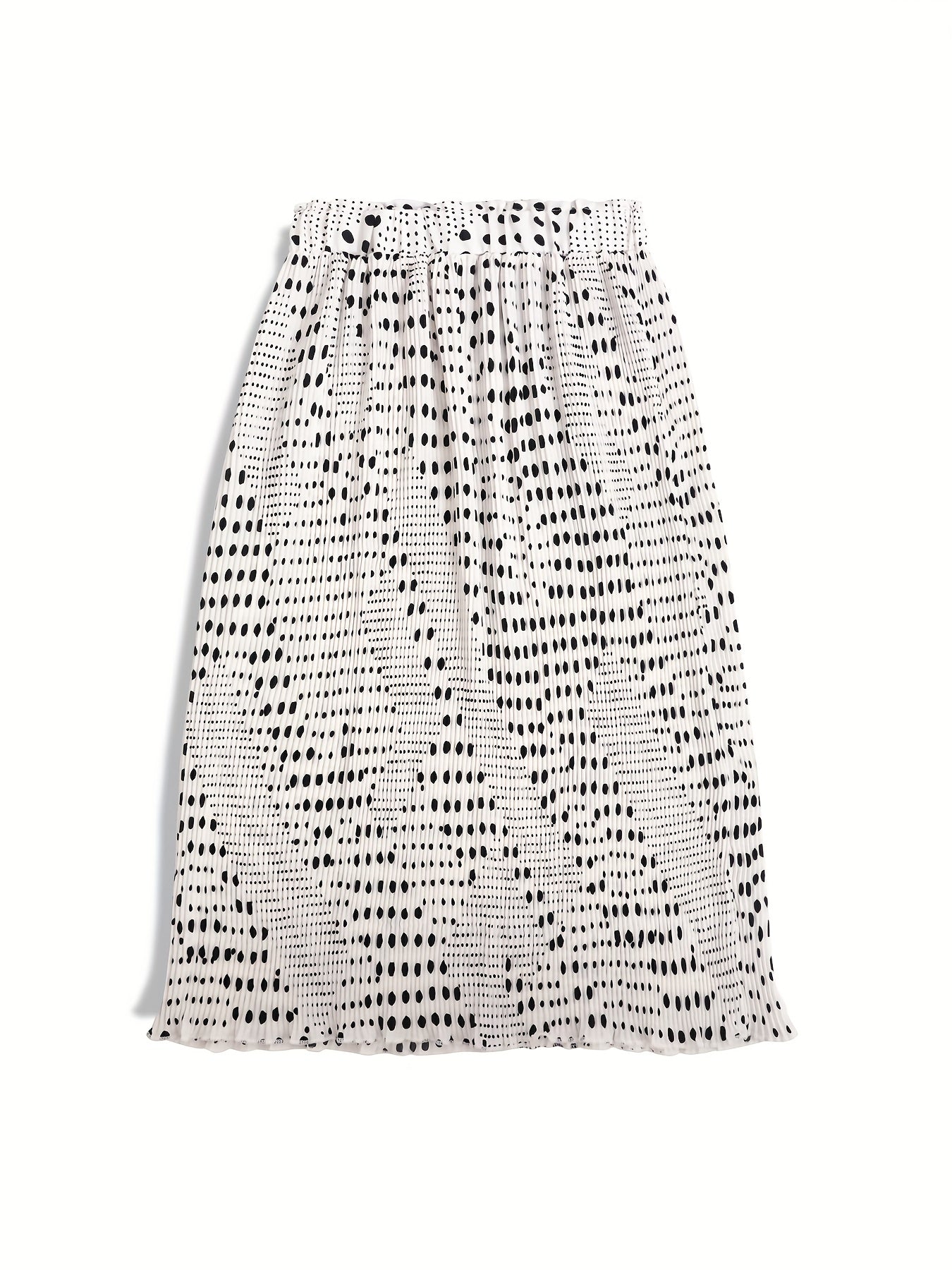 Polka Dot Print Skirt Casual Fall & Spring Women's Clothing