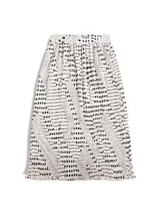 Polka Dot Print Skirt Casual Fall & Spring Women's Clothing