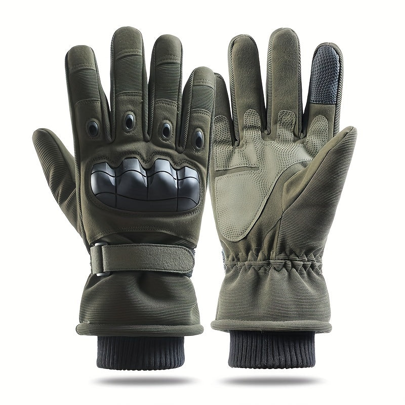 Winter Velvet Warm Touch Screen Full Finger Gloves Men