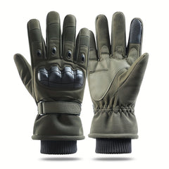 Winter Velvet Warm Touch Screen Full Finger Gloves Men