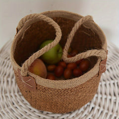 1pc Handwoven Rattan Flower Basket for Ceremony