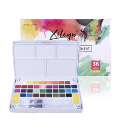 36 Colors 48 Solid Watercolor Paint Set for Kids Adults Beginners Artists