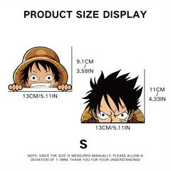 2pcs Cartoon Car Stickers Anime Laptop Window Decoration