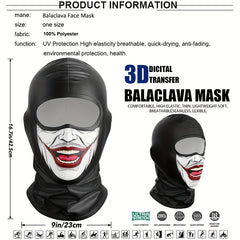 3D Clown Pattern Balaclava Hood Mask for Cycling Outdoor Motocycle