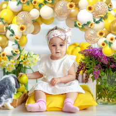 111pcs Sunflower Balloons Garland Arch Kit Yellow Balloons With Sunflower Vine