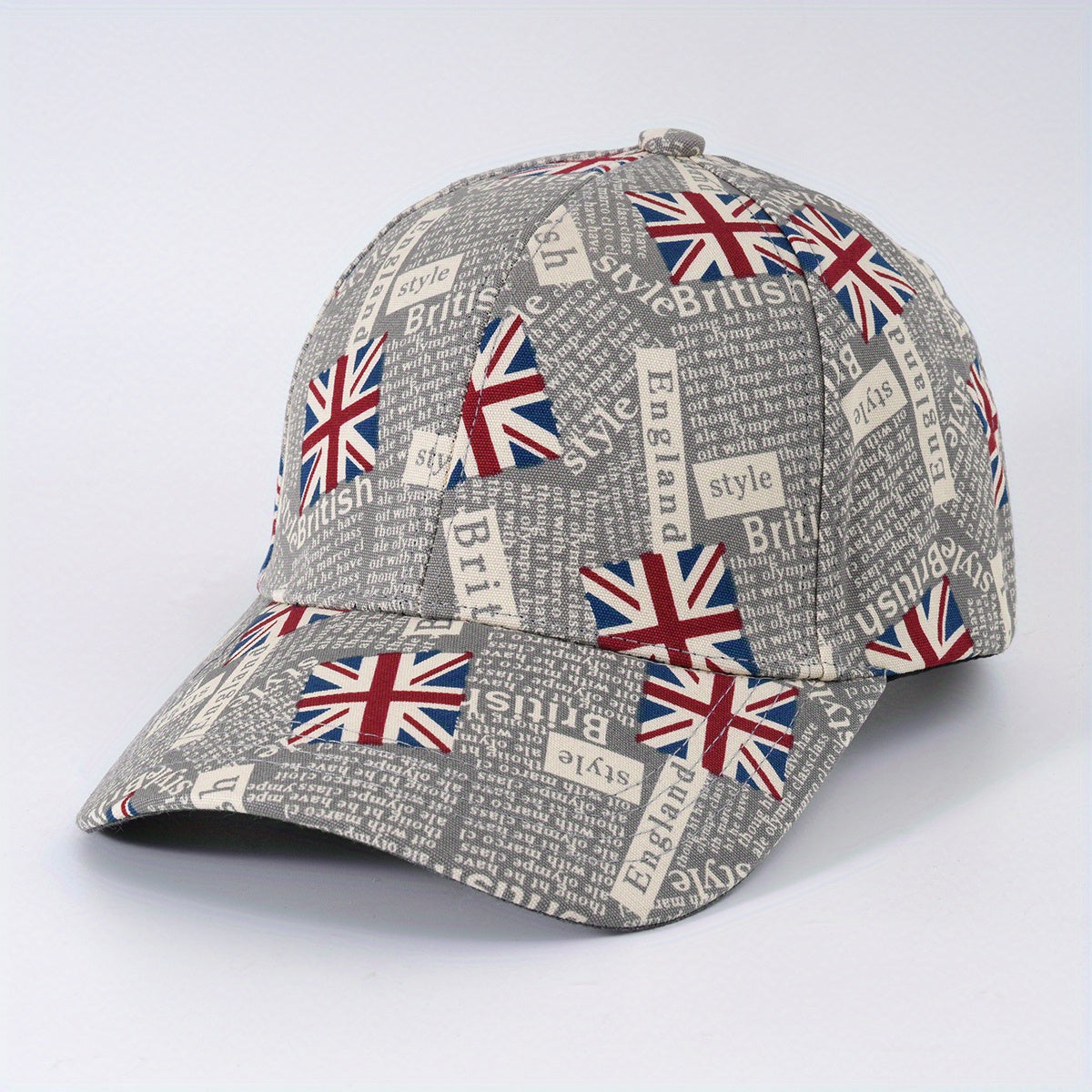British Flag Graffiti Baseball Cap Unisex Sun Hat Adjustable Lightweight Dad Hat
