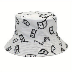 Dollars Print Bucket Hat Unisex Lightweight Sunscreen Basin Hat
