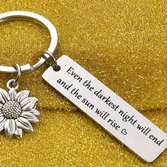 Sunflower Keychain Stainless Steel for Bags, Purses, Cars