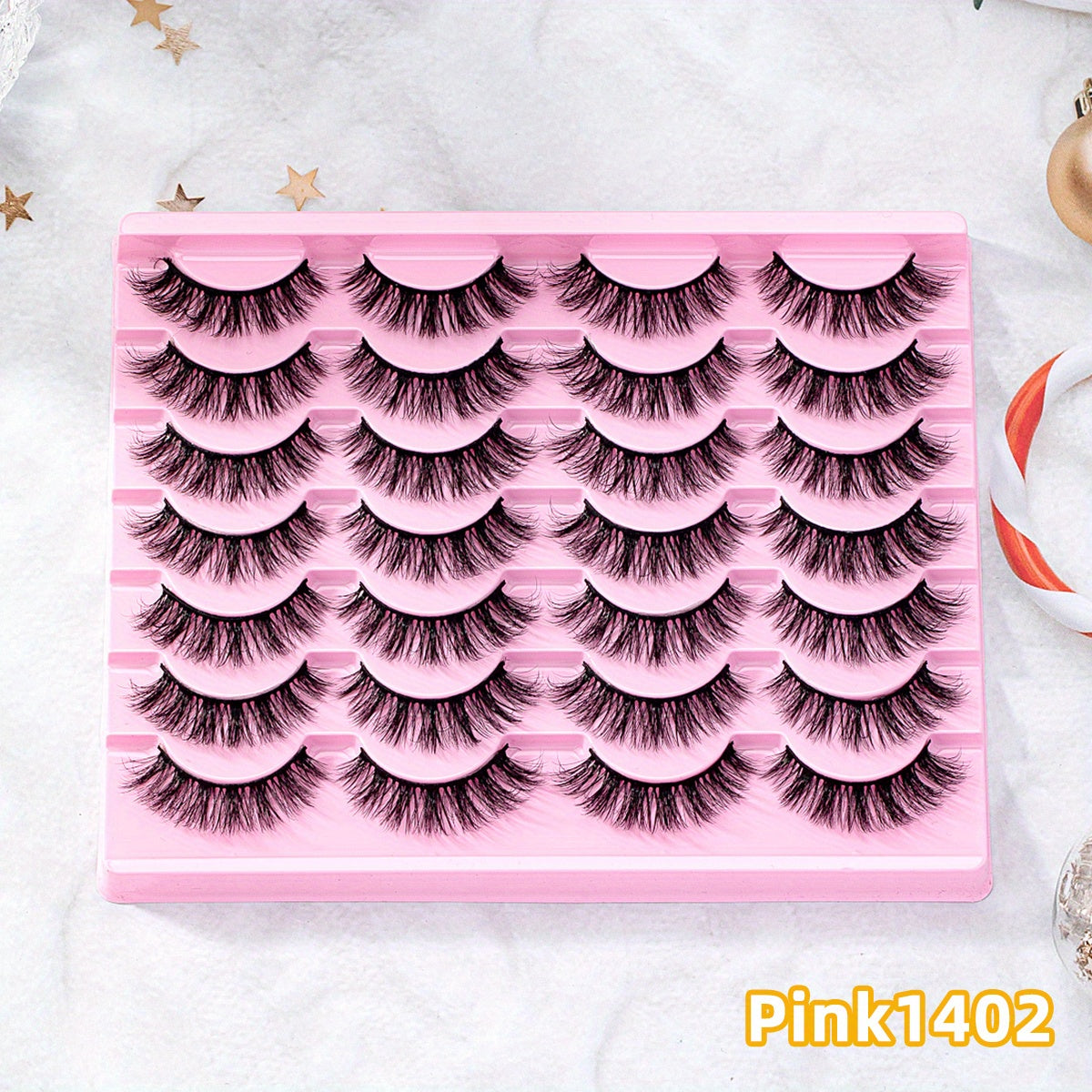14 Pairs 3D Faux Mink False Eyelashes - Dramatic Cat Eye Look