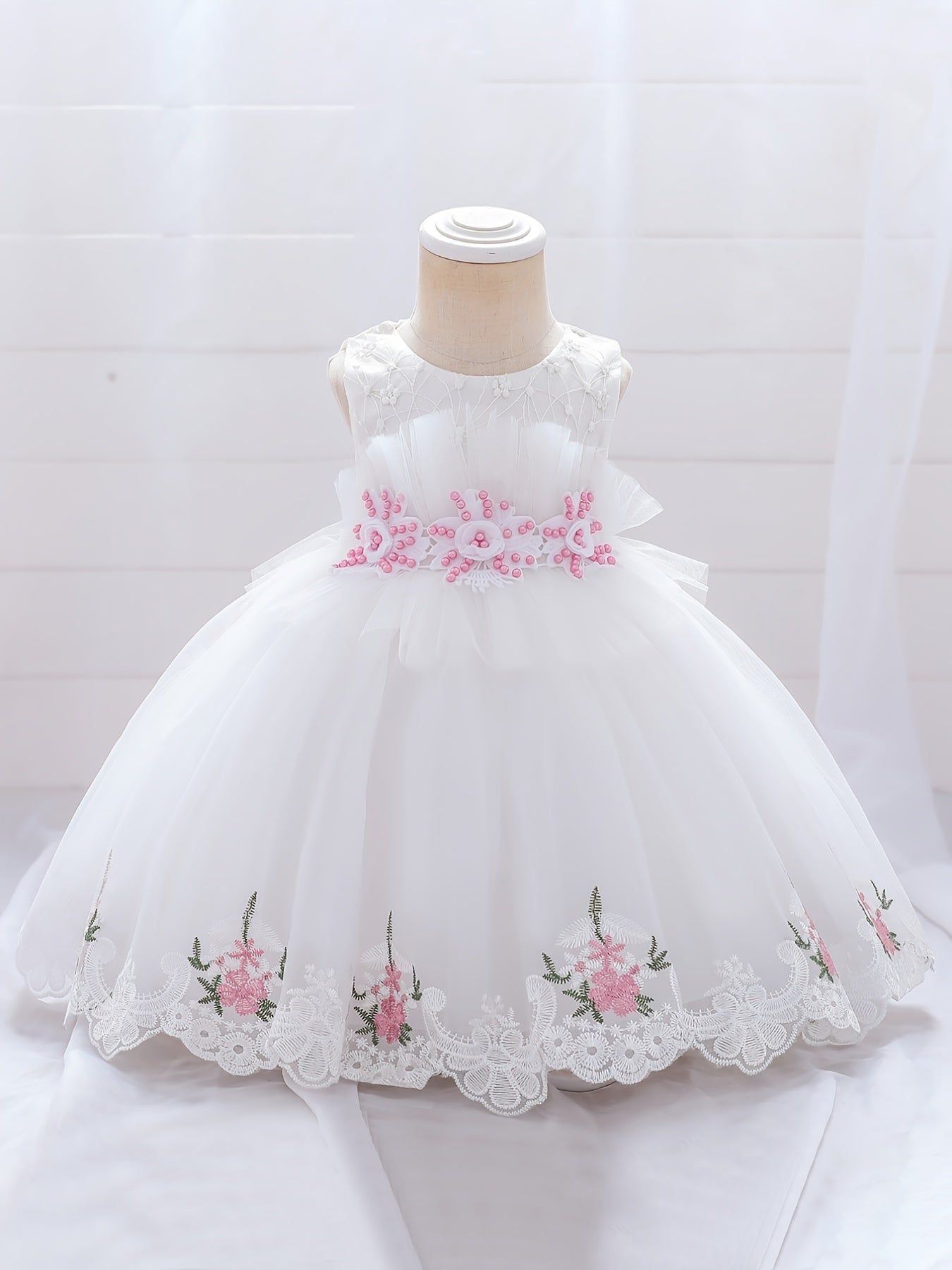 Baby Girl Mesh Embroidered Princess Dress