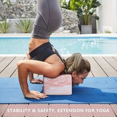 High Density Striped Yoga Blocks - Non Slip Yoga Bricks