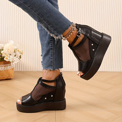 Women's Mesh Platform Sandals Thick Bottom Outdoor Shoes