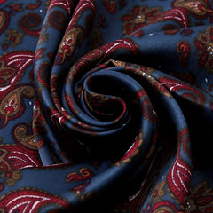 Vintage Paisley Print Square Scarf Dark Bandana Classic Neckerchief