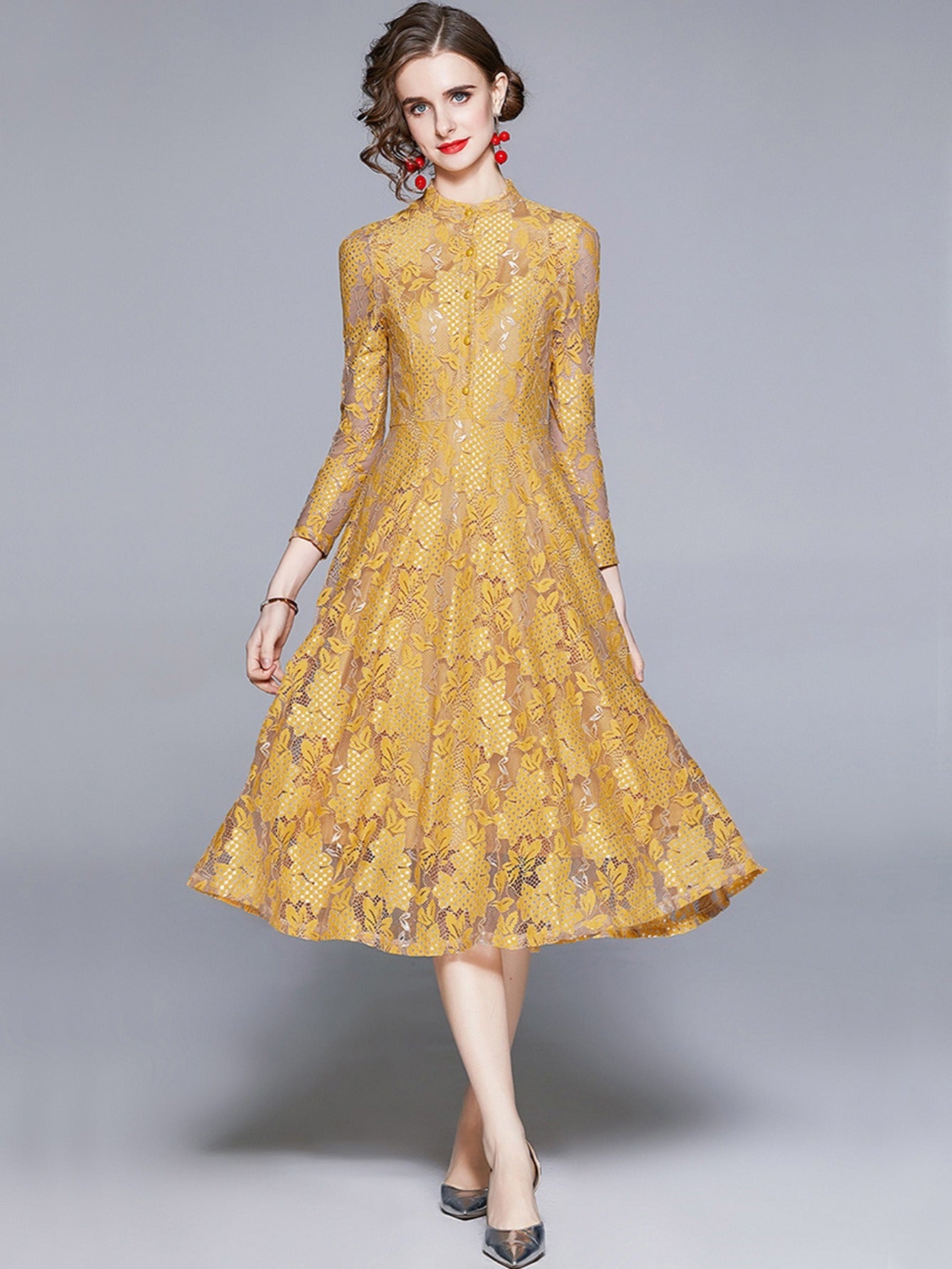 Lace Bridesmaid Dress Night Out Cocktail Women's Clothing