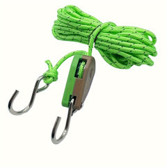 Camping Tent Canopy Rope Tightener Reflective Pulley Adjuster Hook