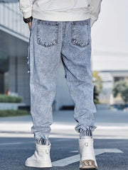 Men's Ripped Jeans Casual Street Style Denim Pants