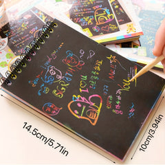 DIY Scratch Painting Student Graffiti Book Fun Scratch Book