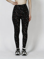 Floral Print Skinny Leggings Casual Stretchy Leggings Women's Clothing