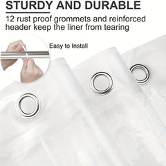 Waterproof Shower Curtain Liner with Magnets