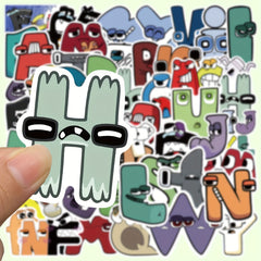 52 Sheets Letter Sticker for Phone Case DIY Decorative Sticker