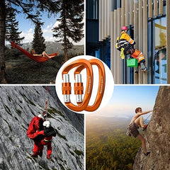 D Carabiner Aluminum Quick Hanging Buckle Camping