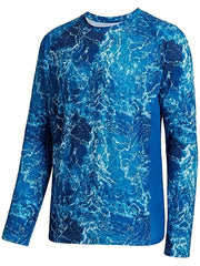 Men's Snake Skin Print UPF 50 Sun Shirt Quick Dry Rash Guard