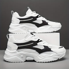 Men's Block Chunky Sneakers For Jogging Gym