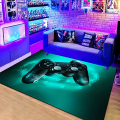 3D Gaming Area Rug Living Room Gamepad Carpet Bedroom Decoration