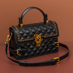 Plaid Quilted Crossbody Bag with Detachable Strap