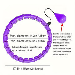 Adjustable Fitness Hoop for Women & Men Outdoor Yoga Pilates Training