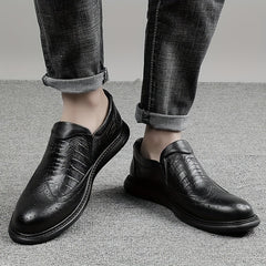 Men's Leather Oxford Shoes British Style Non Slip Dress Shoes