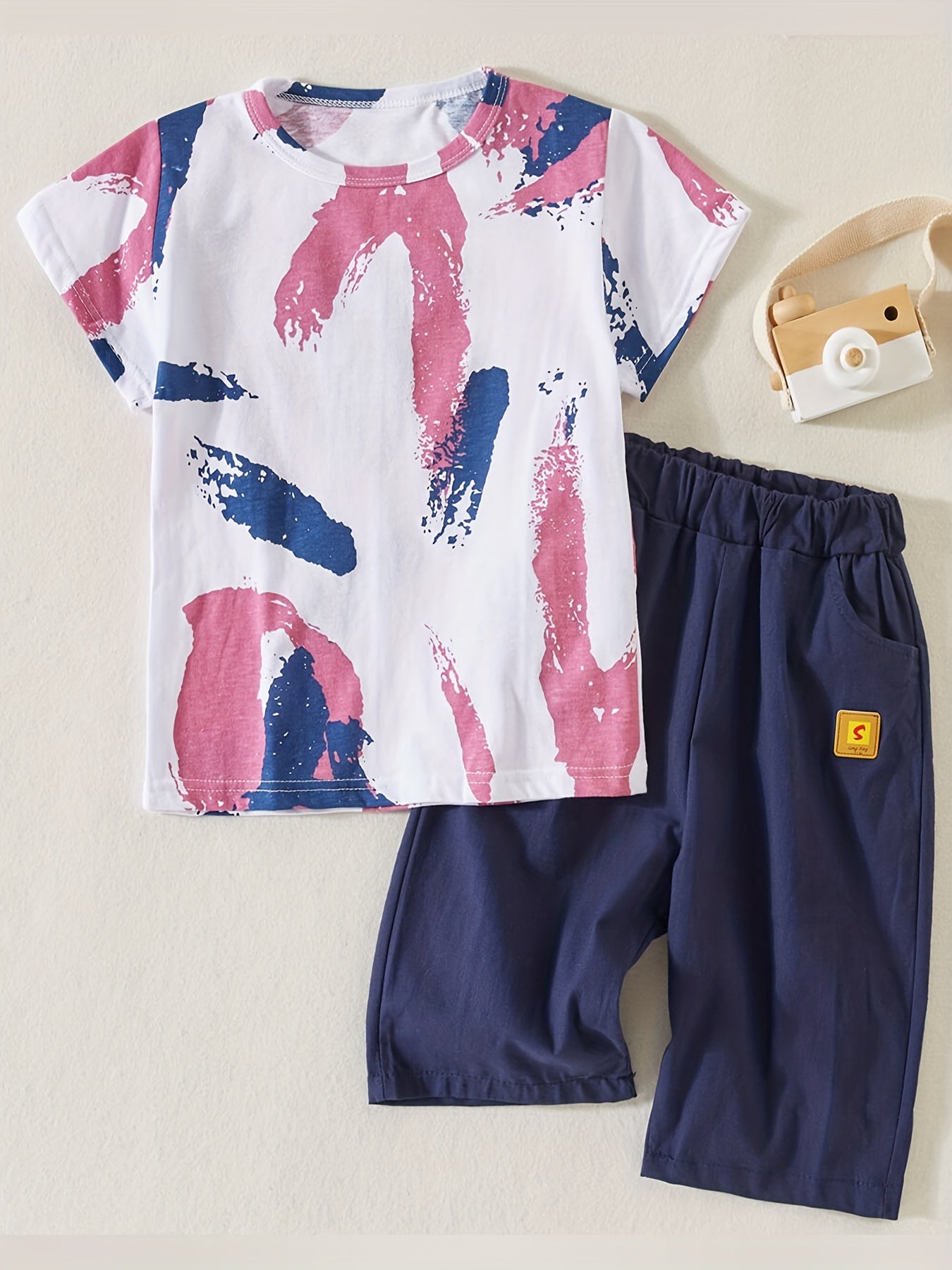 Boys Teen Graffiti T-shirt & Shorts for Summer