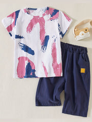 Boys Teen Graffiti T-shirt & Shorts for Summer