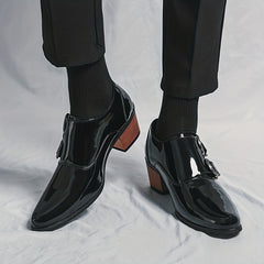 Men's Pointed Toe High Heel Double Monk Formal Shoes