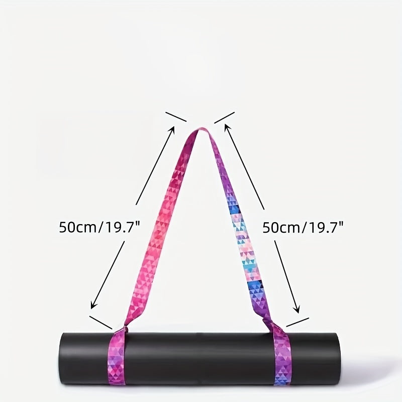 Colorful Yoga Mat Strap TPE Durable Storage Sling 2 in 1 Fitness Stretching