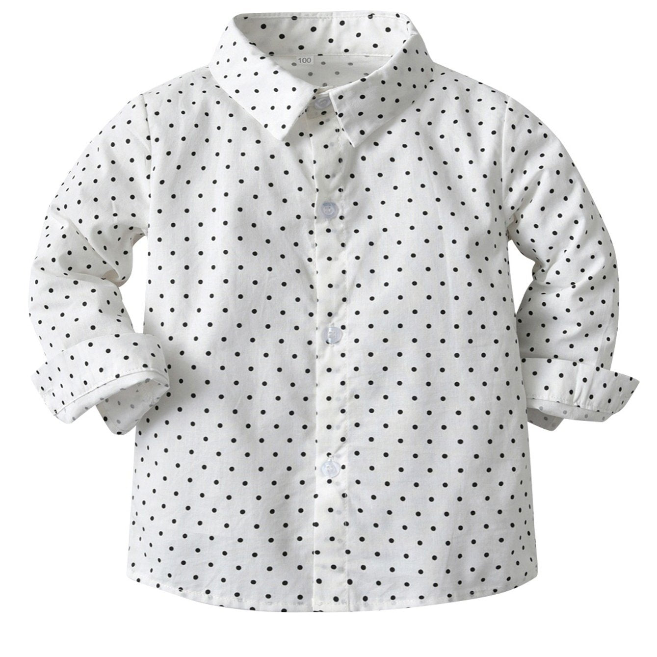 Kids Polka Dot Long Sleeve Shirt Cardigan