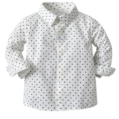 Kids Polka Dot Long Sleeve Shirt Cardigan