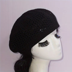 Classic Hollow Out Beret Solid Breathable Beanie Octagonal Hat
