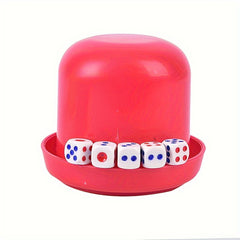 Polyhedral Dice Shaker Set with 5 Dices for Drinking Board Game
