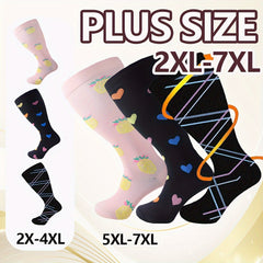 Copper Compression Socks 15-20mmHg Knee High Stockings for Wide Calf Men Women