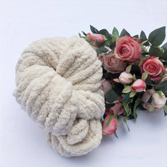 Hand Woven Thick Chenille Yarn Blanket Soft Washable DIY Arm Knit Blanket