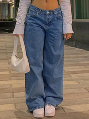 Y2K High Waist Baggy Denim Pants
