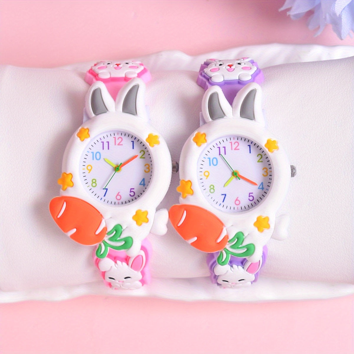 Cute Bunny Cat Silicone Girls' Watch