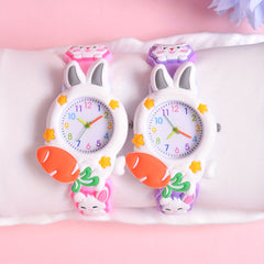 Cute Bunny Cat Silicone Girls' Watch