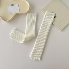 2 Pairs Rib Knit Leg Warmers Knee High Socks Women's Stockings