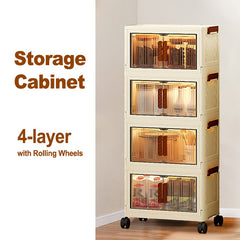 Pretty Foldable Storage Bin Double Door Sundries Storage Box