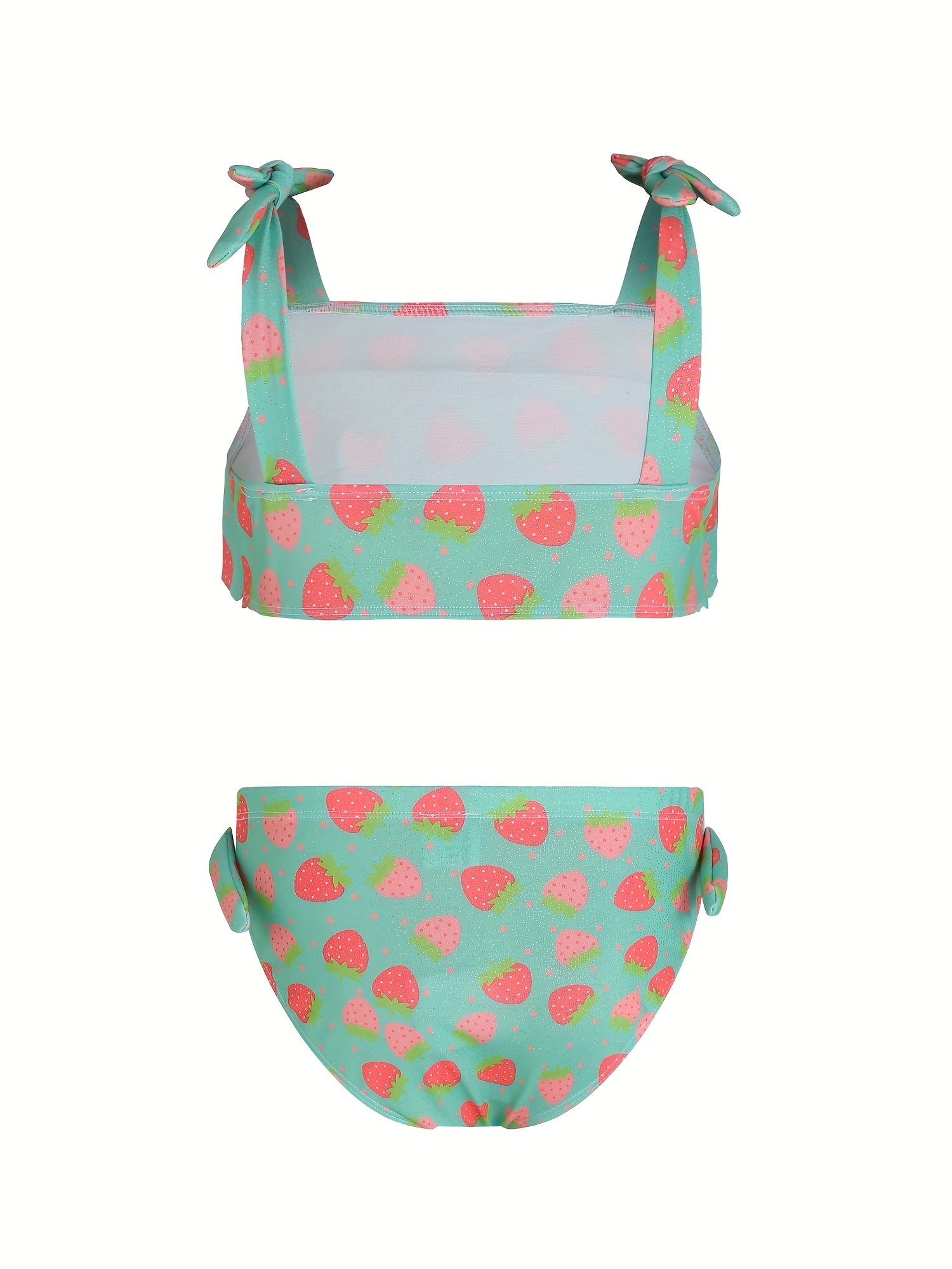 Girls Strawberry Graphic Tankini Swimsuit Set