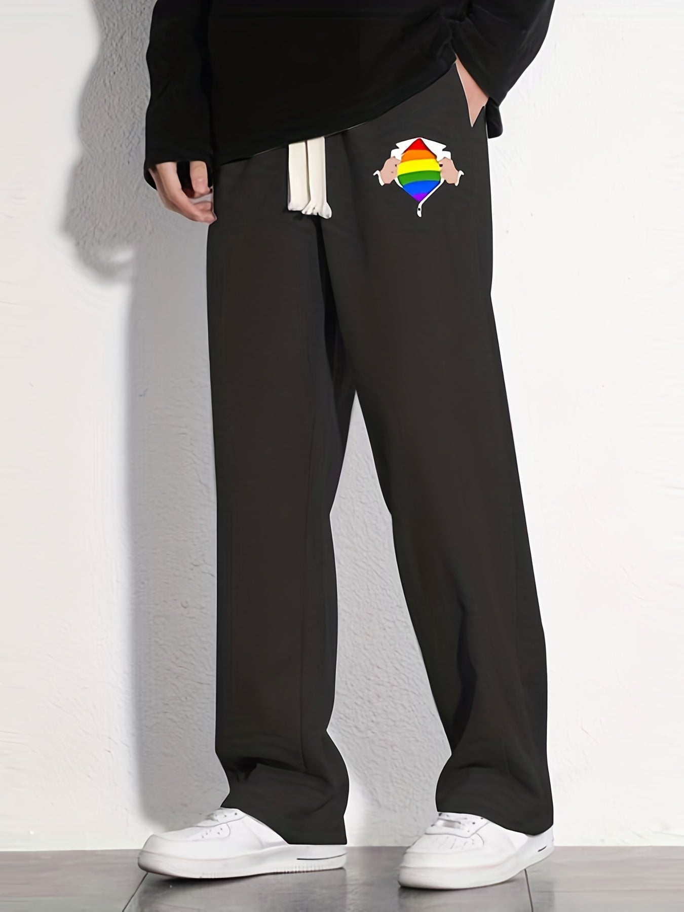 Pride Month Graphic Joggers Men's Casual Loose Fit Pants