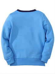 Kids Shark Printed Long Sleeve Round Neck Sweatshirt
